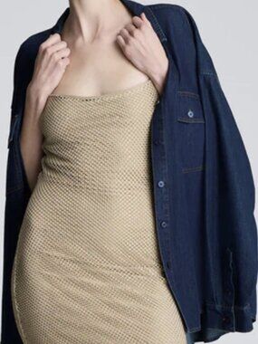 Kenneth Cole-Metallic Slip Maxi Dress